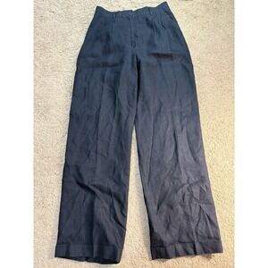 Brooks Brothers 346 Irish Linen Pants Women 8 Lined Pleated Front Slash Pockets